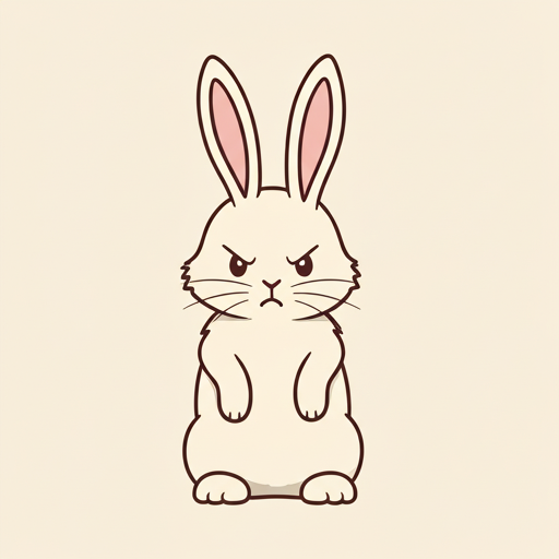 An angry bunny doodle