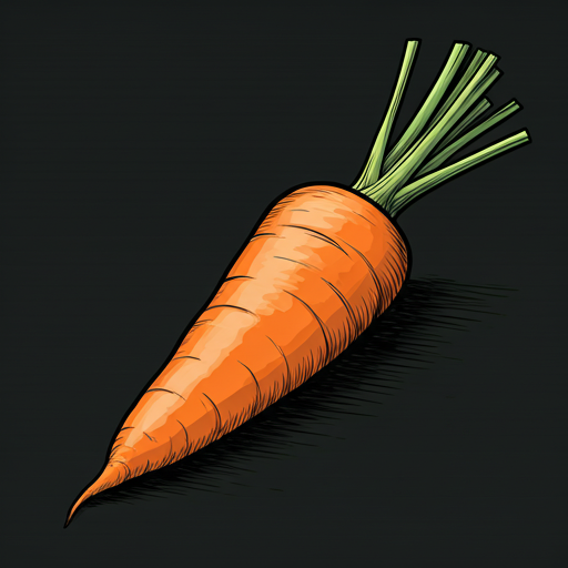 Half-drawn carrot