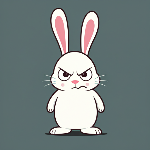 Frowning bunny doodle
