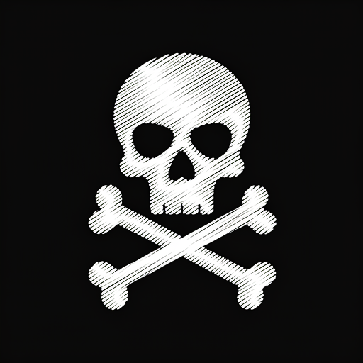 Decorative skull scribble